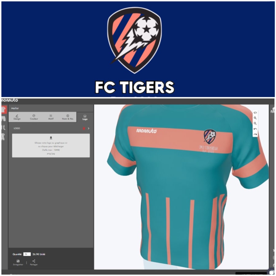 Transici&oacute;n de un color dominante del logo para adaptarse mejor al dise&ntilde;o deseado de la camiseta.