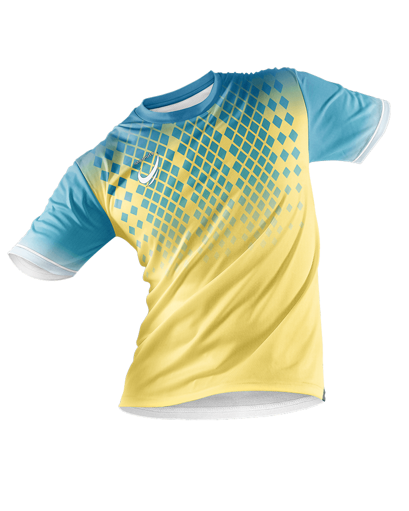 Camiseta fútbol personalizada diseño rojo geométrico - Momuto